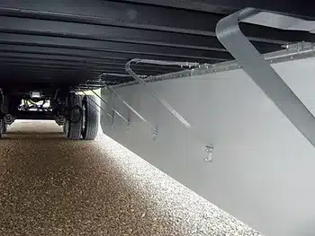 Trailer skirt kit on a dry van