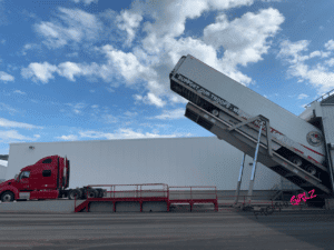 Reefer unloading potatoes, dispatched by Freight Girlz