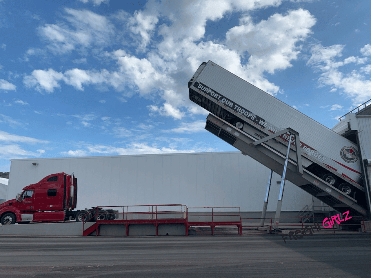 Reefer trailer loading dock—temperature-controlled dispatch by Freight Girlz